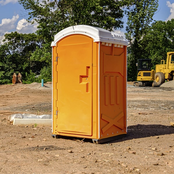 can i customize the exterior of the porta potties with my event logo or branding in Sanderson